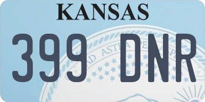 KS license plate 399DNR
