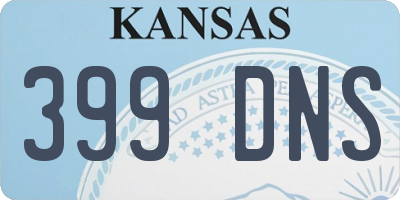 KS license plate 399DNS
