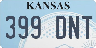 KS license plate 399DNT