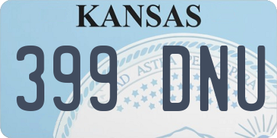 KS license plate 399DNU