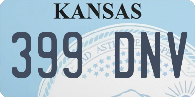 KS license plate 399DNV