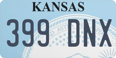 KS license plate 399DNX