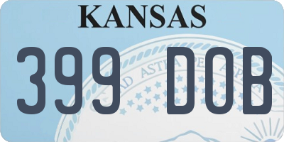 KS license plate 399DOB