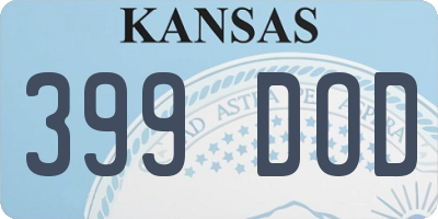 KS license plate 399DOD