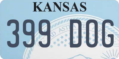 KS license plate 399DOG
