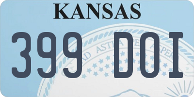 KS license plate 399DOI