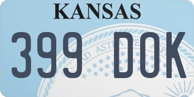 KS license plate 399DOK