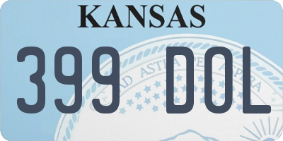 KS license plate 399DOL