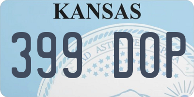 KS license plate 399DOP