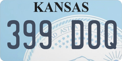 KS license plate 399DOQ