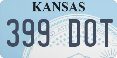 KS license plate 399DOT