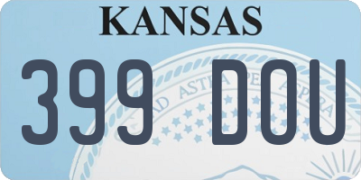 KS license plate 399DOU