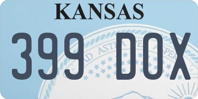 KS license plate 399DOX