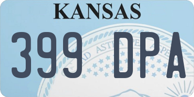 KS license plate 399DPA