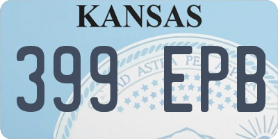 KS license plate 399EPB
