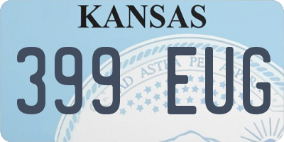 KS license plate 399EUG