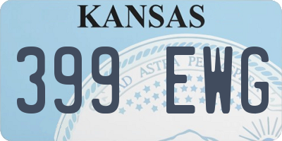 KS license plate 399EWG
