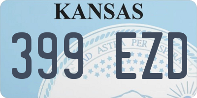 KS license plate 399EZD
