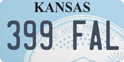 KS license plate 399FAL