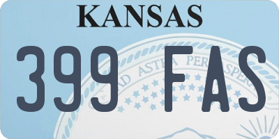 KS license plate 399FAS