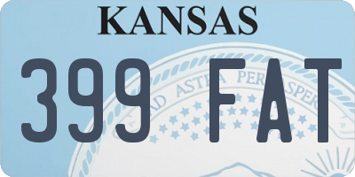 KS license plate 399FAT