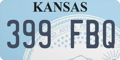 KS license plate 399FBQ