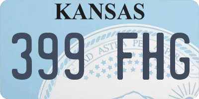 KS license plate 399FHG