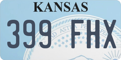 KS license plate 399FHX