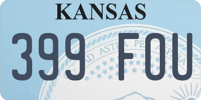 KS license plate 399FOU