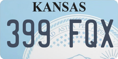KS license plate 399FQX