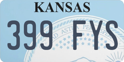 KS license plate 399FYS