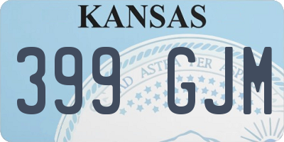 KS license plate 399GJM