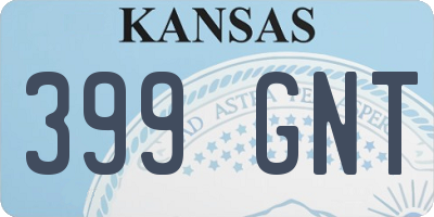 KS license plate 399GNT
