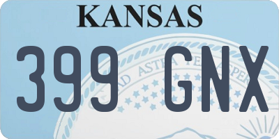 KS license plate 399GNX