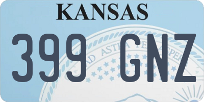 KS license plate 399GNZ