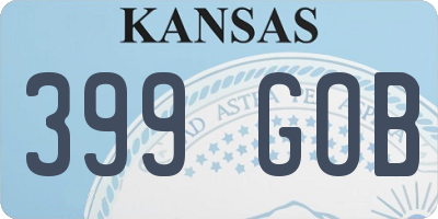 KS license plate 399GOB