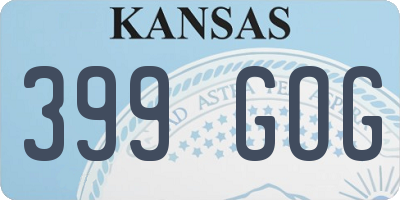 KS license plate 399GOG