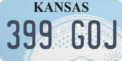 KS license plate 399GOJ