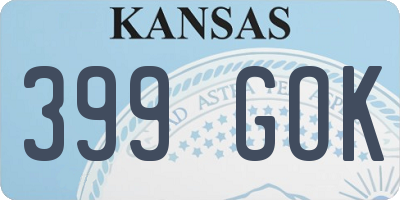 KS license plate 399GOK