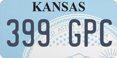 KS license plate 399GPC