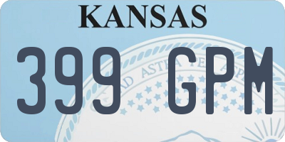 KS license plate 399GPM