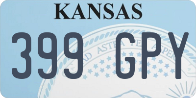 KS license plate 399GPY