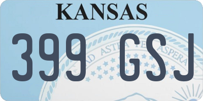 KS license plate 399GSJ