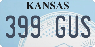 KS license plate 399GUS
