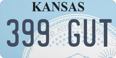 KS license plate 399GUT