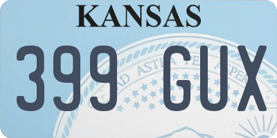 KS license plate 399GUX