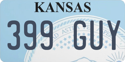 KS license plate 399GUY