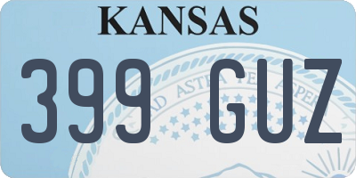 KS license plate 399GUZ
