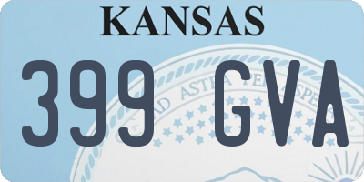 KS license plate 399GVA