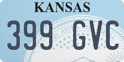 KS license plate 399GVC